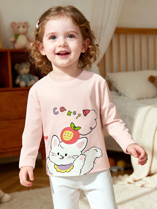 Camiseta de manga de Balabala Unisex Baby Round V-Necklong