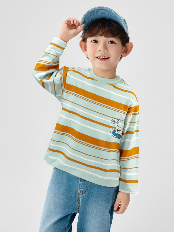 Red and Green balabala Unisex Toddler Round V-neckLong Sleeve T-Shirt 209325100205