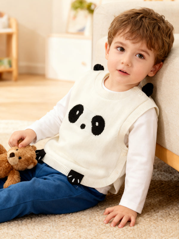 balabala Baby Casual Panda Vest