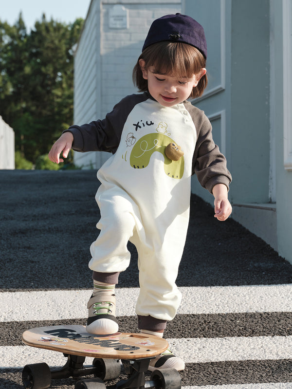 Milk White balabala Unisex Baby Knit Onesie 209325120202