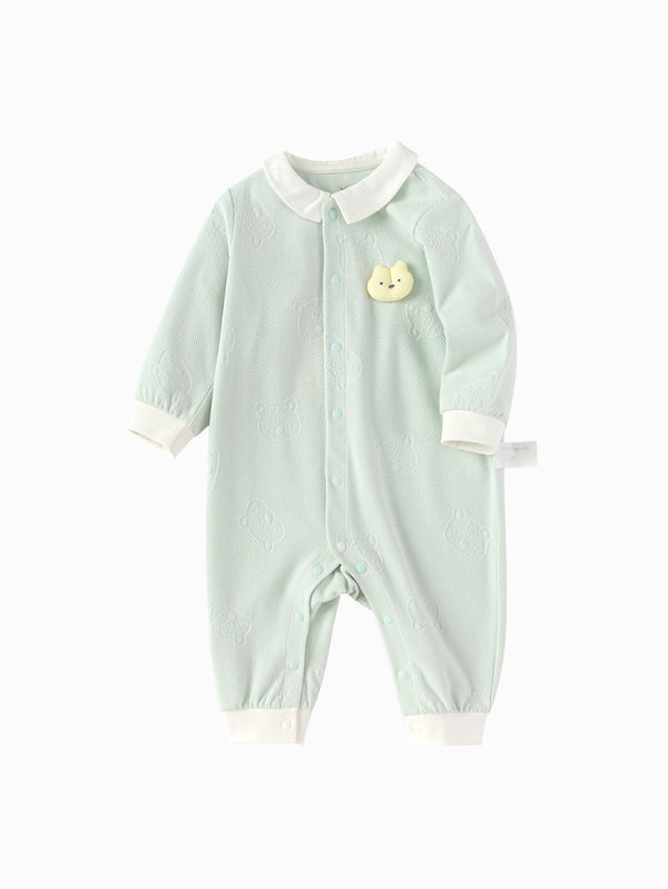 Pink Green balabala Unisex Baby Front Opening Onesie 209325133207
