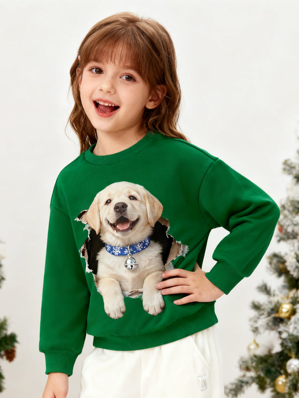 balabala Unisex Kids Christmas 3D Labrador Dog Puppy Sweatshirt