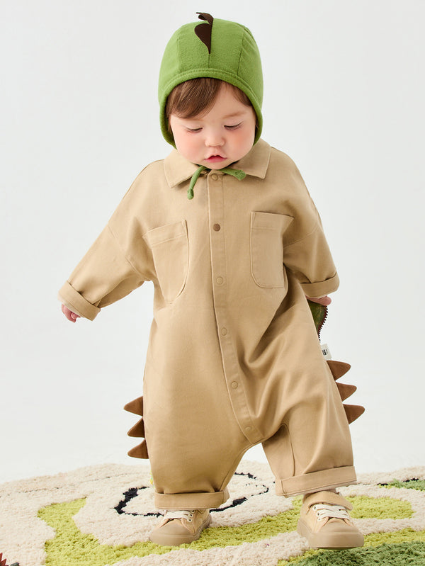 Khaki infant unisex Jumpsuits