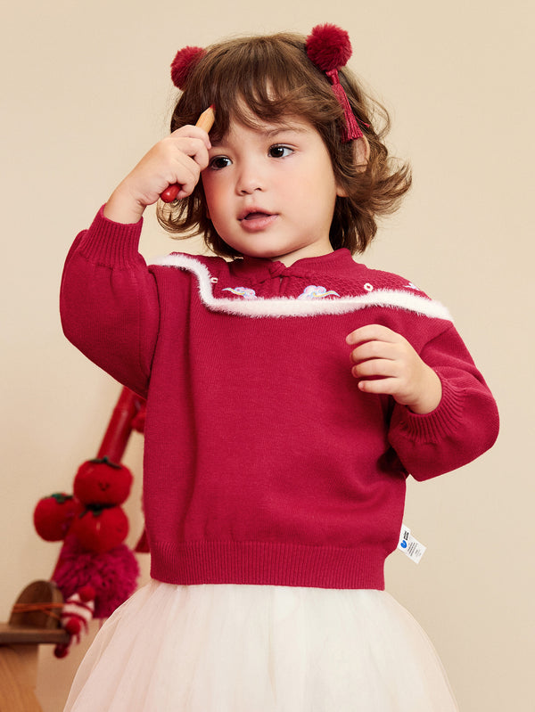 Minibala Girl Baby Sweater