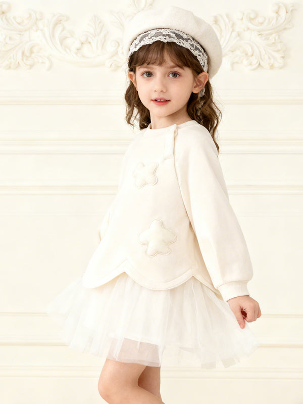 Småbarn Baby Casual Milky White Klänning