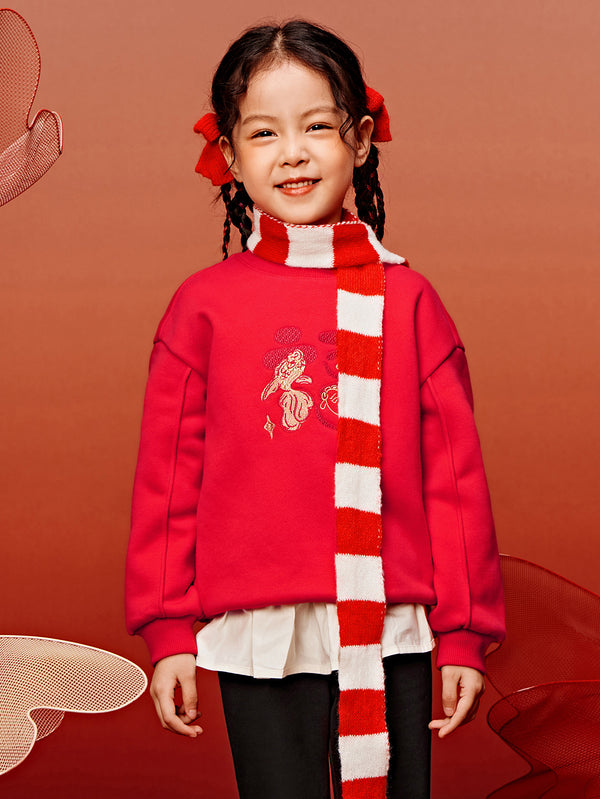 Chinese red toddler unisex Hoodies