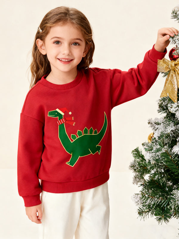 balabala Unisex Kids Christmas Dinosaur Sweatshirt