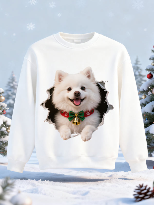 balabala Unisex Kids Christmas 3D Pomeranian Dog Puppy Sweatshirt