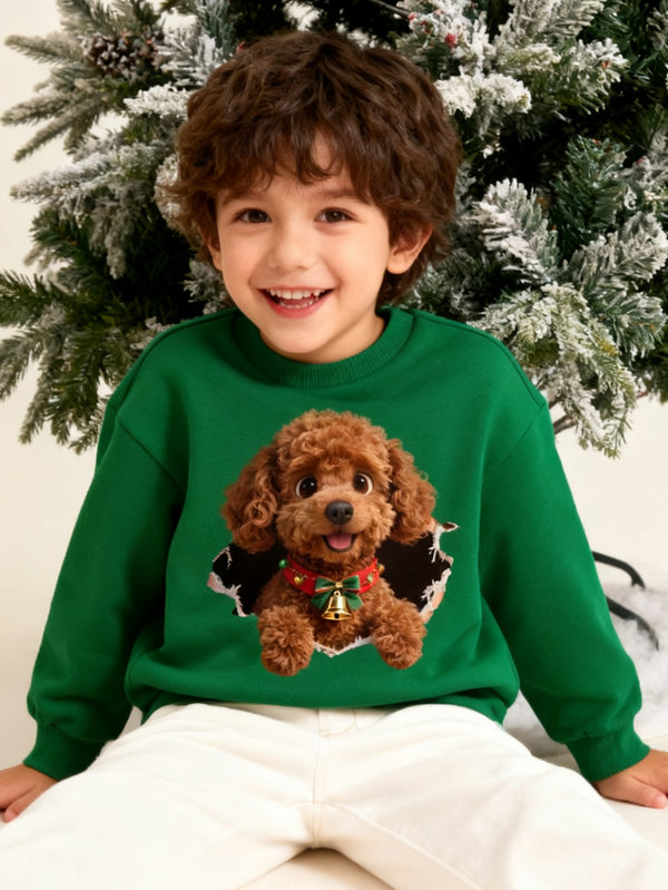 balabala Unisex Kids Christmas 3D Teddy Dog Puppy Sweatshirt