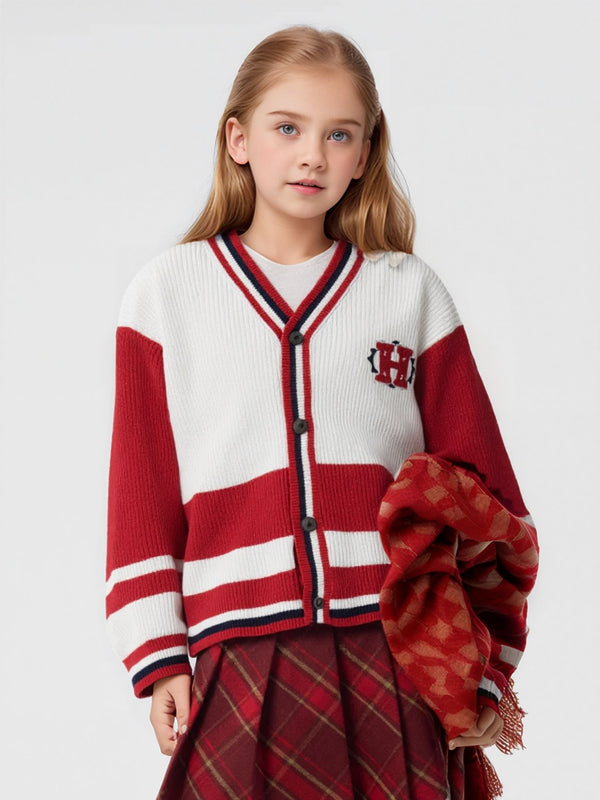 Boys College Badge Cardigan Sweater