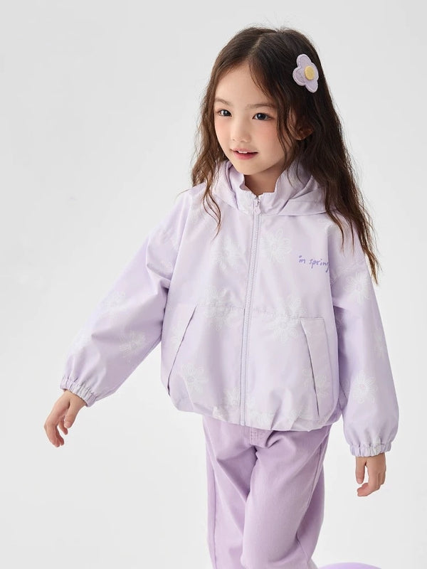 Manteau printemps 2025 nouvelle fille vêtements décontractés tissés pour enfants