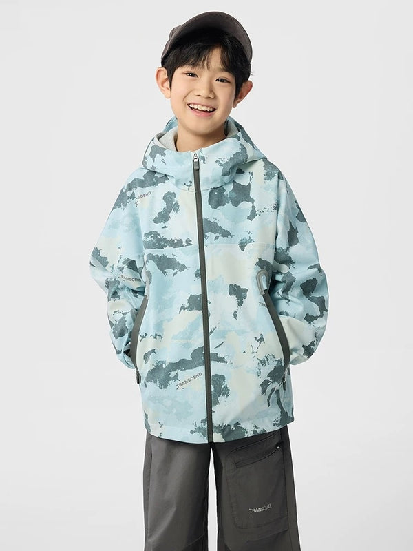 Boys Hooded Camouflage Print Jacket