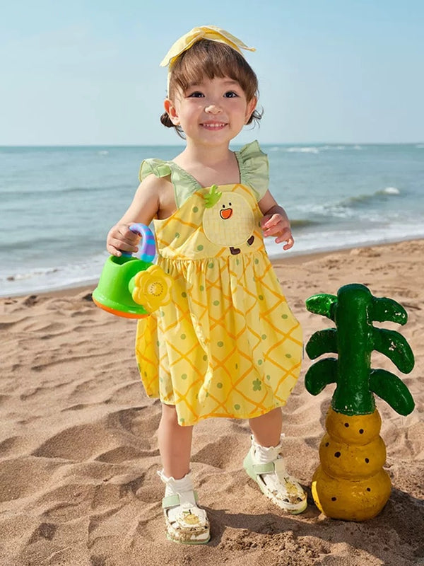 Baby Girl Vacation Cute Pineapple Dress