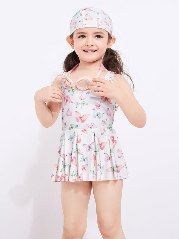 balabala sweet butterfly print swimsuit for girls 2-8 years old - balabala