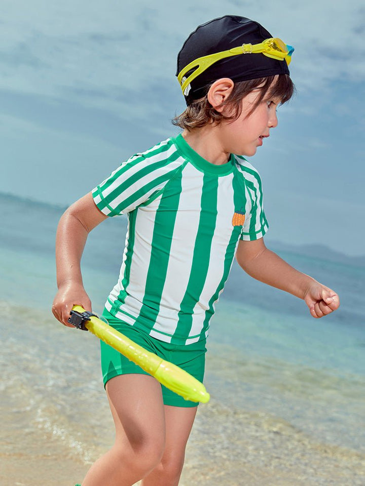 balabala striped contrasting swimsuit for boys 2-8 years old - balabala