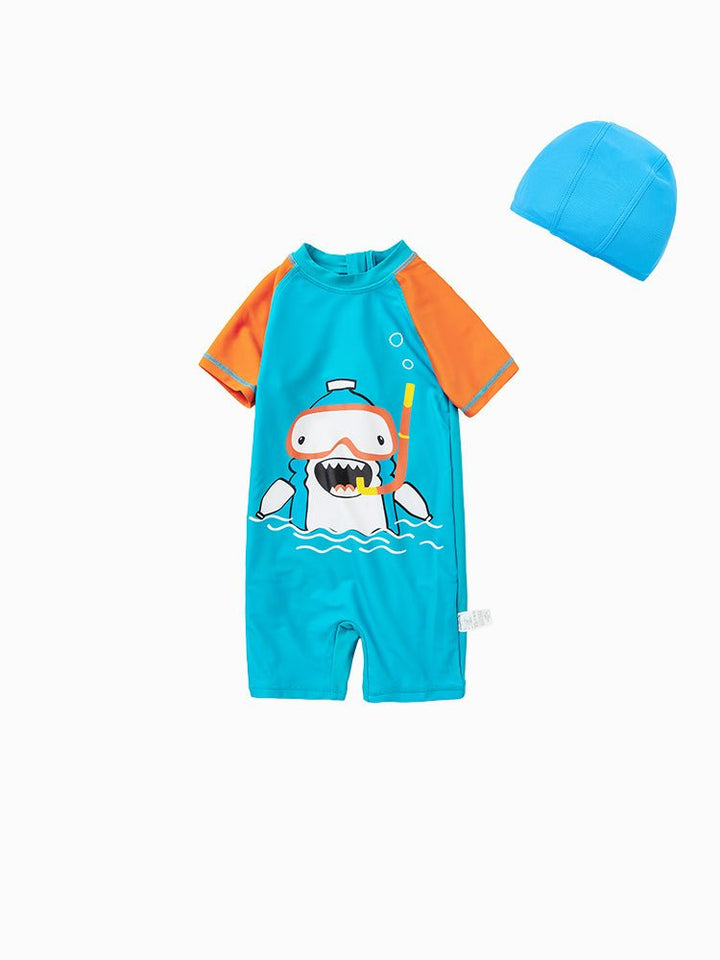 balabala cartoon printed one-piece swimsuit for boys 2-8 years old - balabala