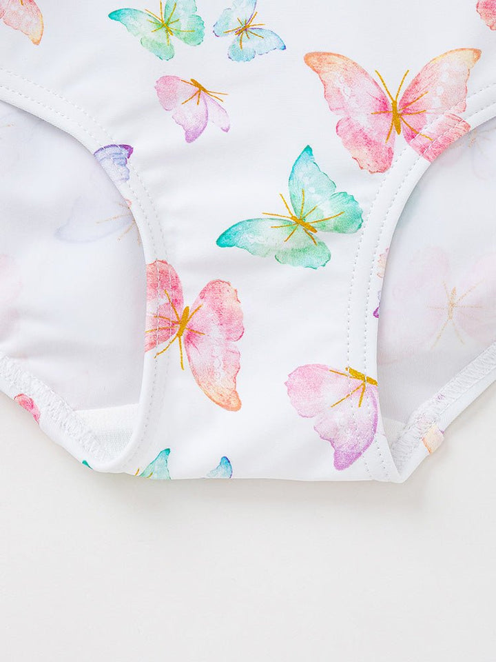 balabala sweet butterfly print swimsuit for girls 2-8 years old - balabala