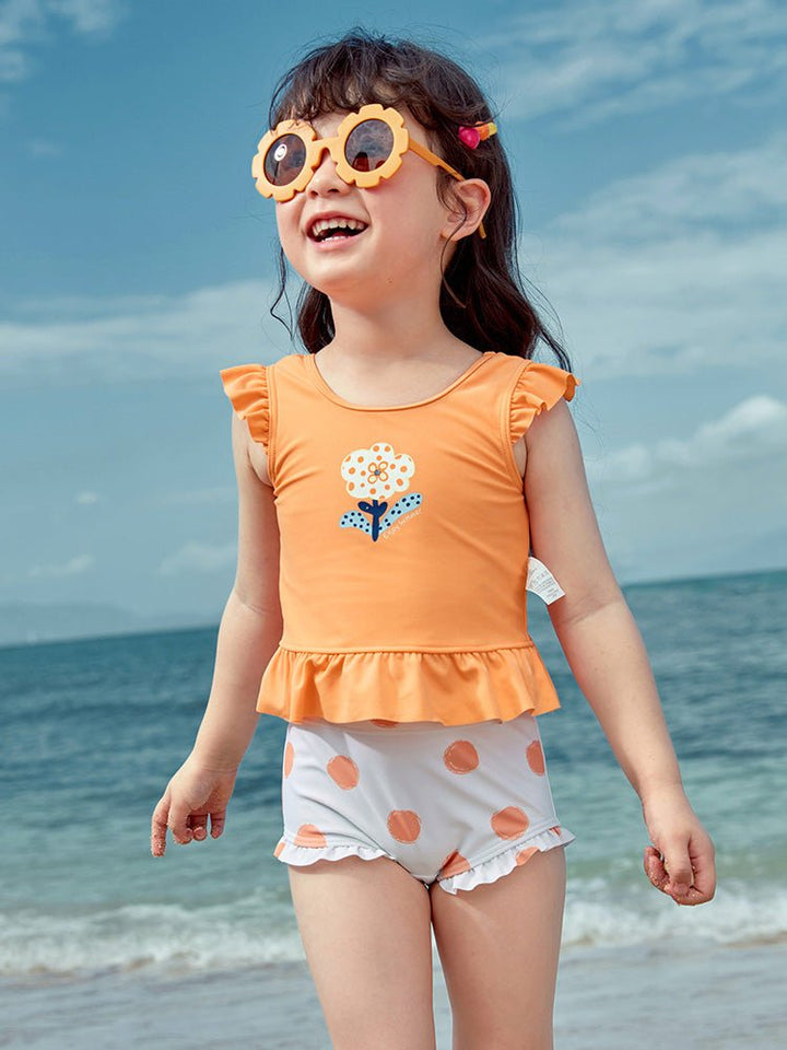 balabala floral print swimsuit for girls 2-8 years old - balabala