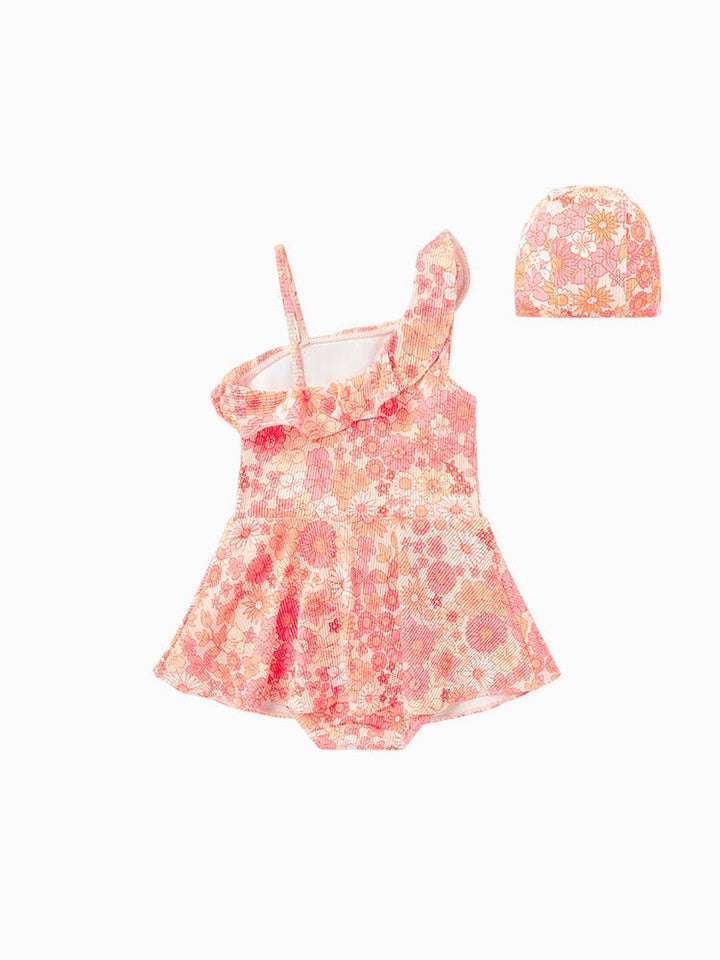 balabala floral print swimsuit for girls and toddlers 7-14 years old - balabala