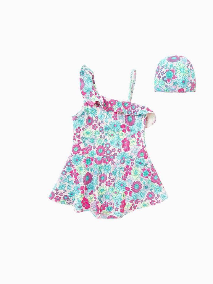 balabala floral print swimsuit for girls and toddlers 7-14 years old - balabala