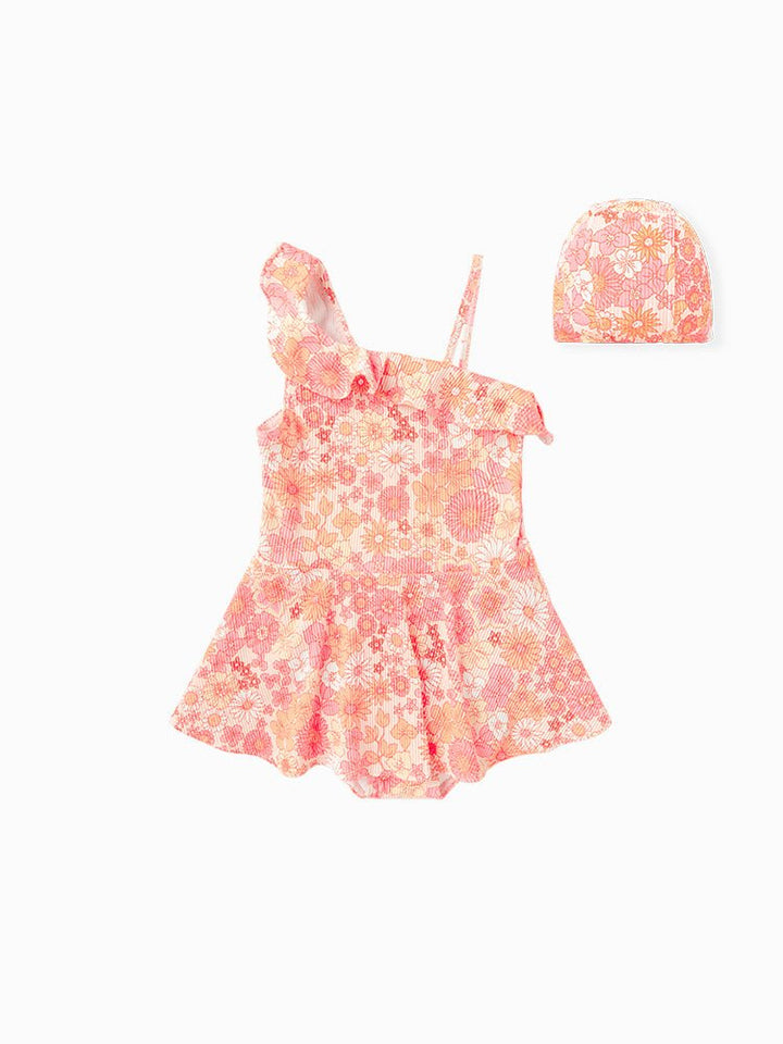 balabala floral print swimsuit for girls and toddlers 7-14 years old - balabala