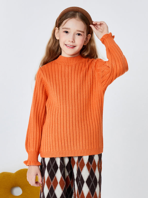 Balabala Kids Girl Long Sleeves Turtleneck Sweater