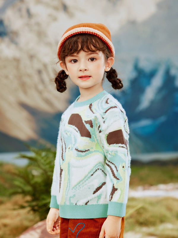 Balabala Áo len in hình ngựa vằn đầy màu sắc cho trẻ mới biết đi