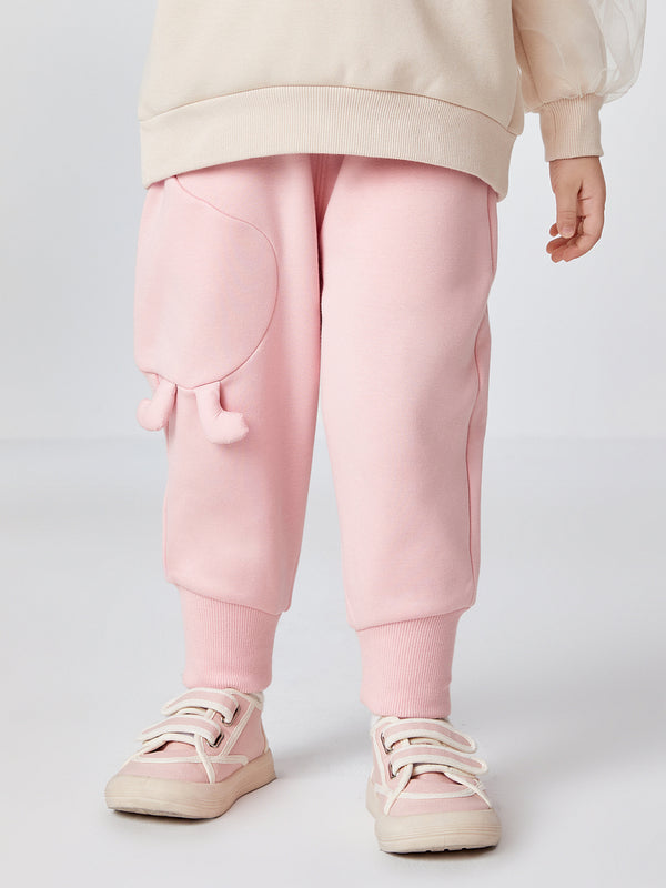 Balabala Toddler Irregular Stitching Padded Trousers