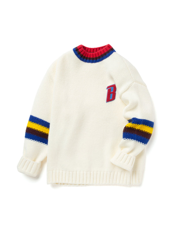 Balabala Kids Boy Crew Neck Stripe Fashion Sweater