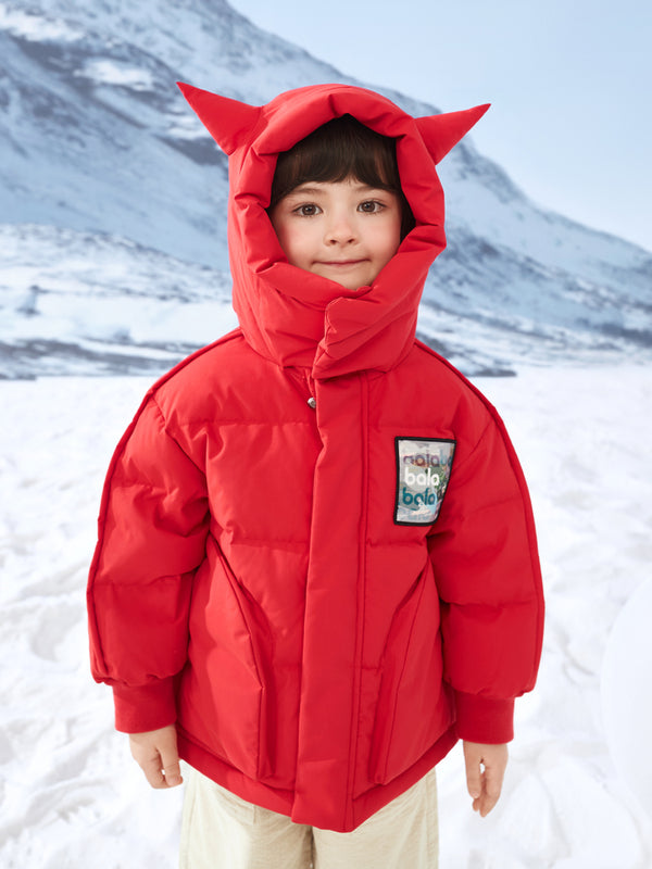 Balabala Toddler Cute Shape Length Adjustable Down Jacket