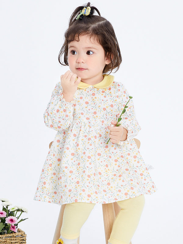 balabala Baby Girl Full Print Long Sleeve Woven Set 0-3 Years