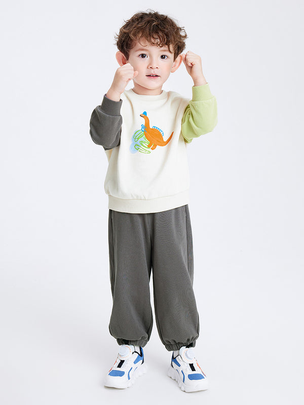 balabala Toddler Unisex Dinosaur Long Sleeve Knitted Set 2-8 Years