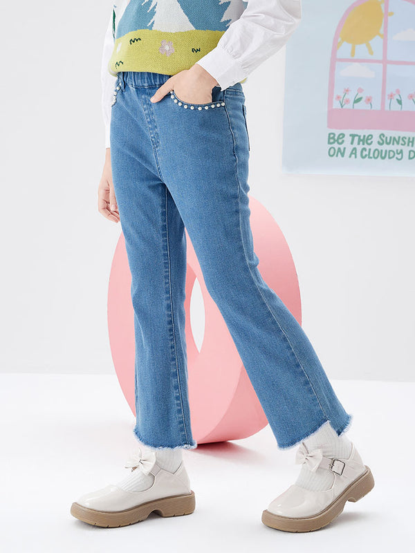 Kids Girl Delicate Slightly Flared Trousers208322108008