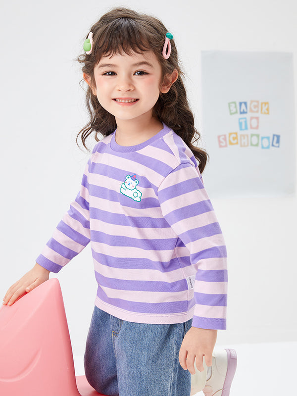 Toddler Girl Cute Details Basic Long Sleeve T-Shirt208322100013