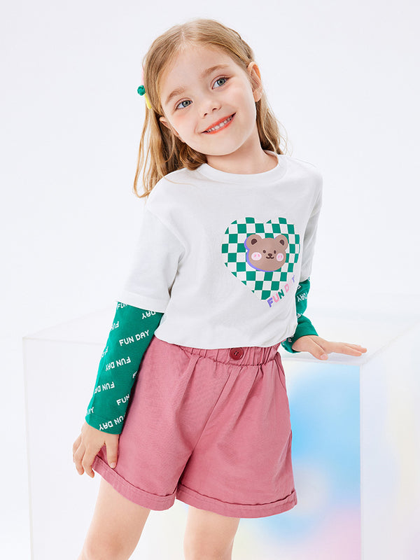 Toddler Girl Small Animals Printed Basic Long Sleeve T-Shirt208322100010