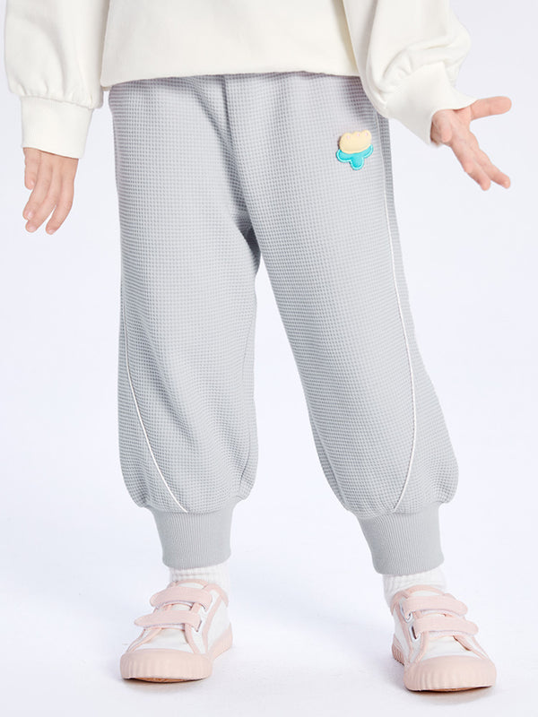 balabala Toddler Girl Waffle Fabric Knitted Trousers 2-8 Years