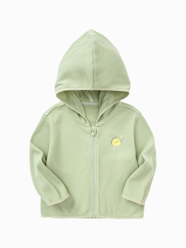 Baby Waffle Textured Fabrics Hooded Jacket208322105203