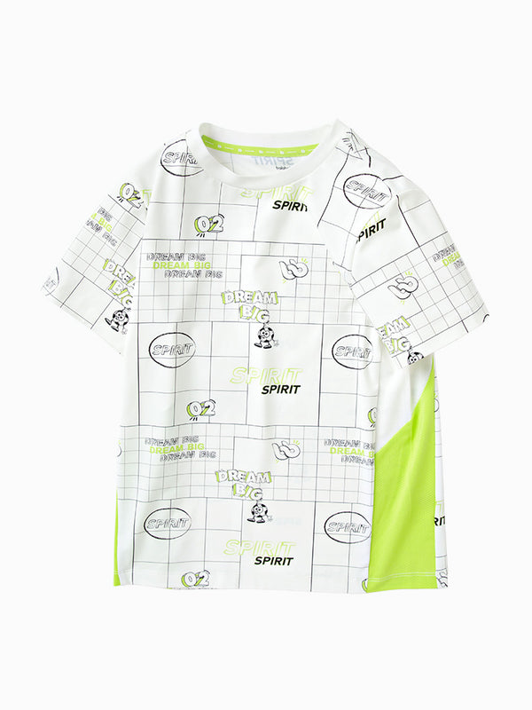 balabala kid boy sports wind speed dry printing short-sleeved T-shirt 7-14 years