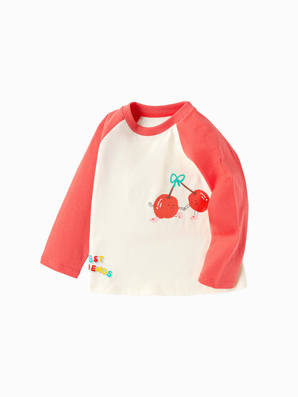 Balabala Toddler Girl Spring Knitted Long Sleeve T-shirt
