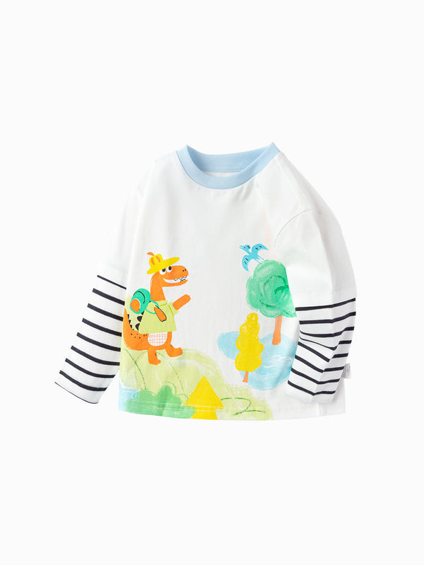Balabala Toddler Boy Spring Knitted Long Sleeve T-shirt