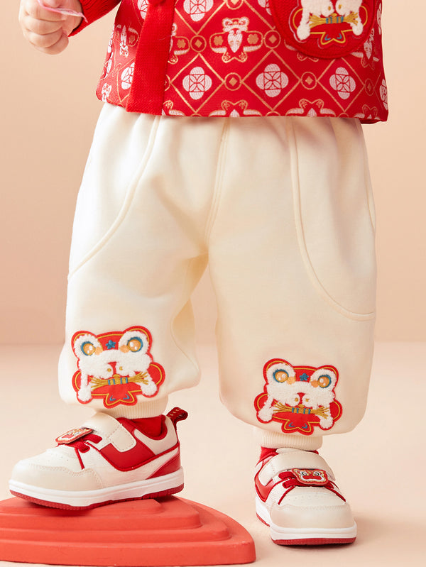 Balabala Baby-Toddler Unisex New Year Season Knitted Trousers