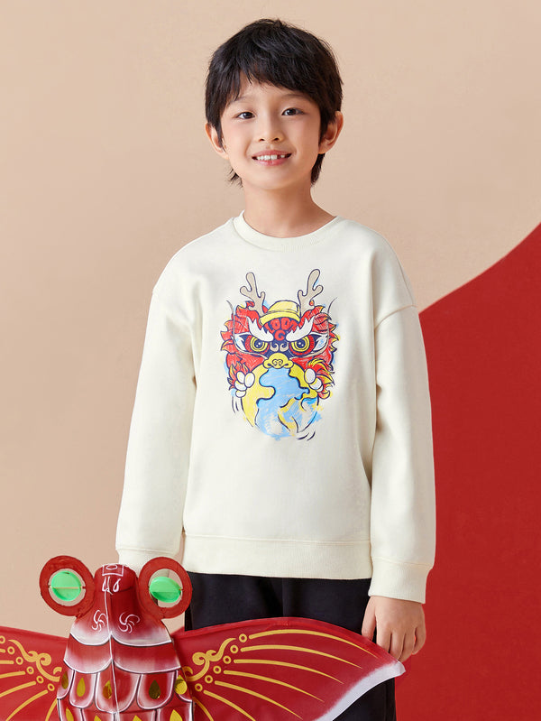 Balabala Kids Boy Transition Knitted Long Sleeve Sweatshirt