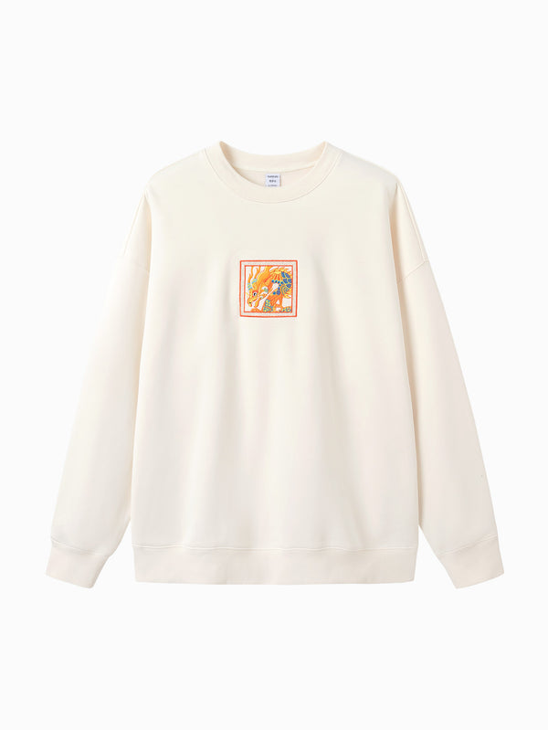 Balabala Parent-Child-Adult Unisex New Year Season Knitted Long Sleeve Sweatshirt