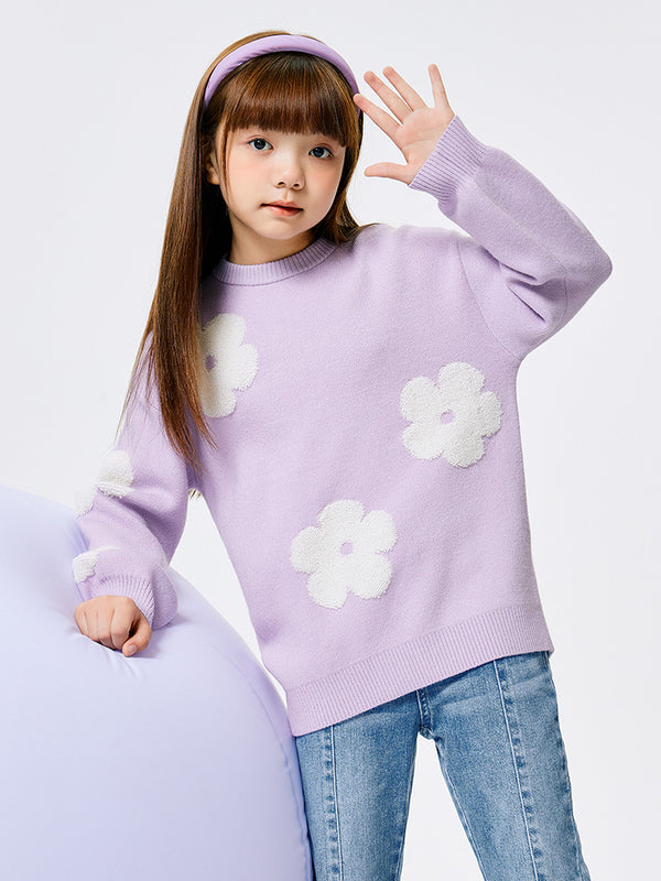 Balabala Kids Girl Purple Hue Sweater