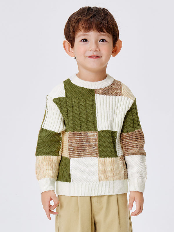Balabala Toddler Unisex Green Hue Sweater