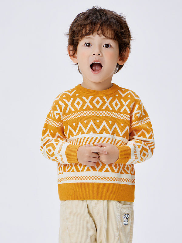 Balabala Kids Unisex Yellow Hue Sweater