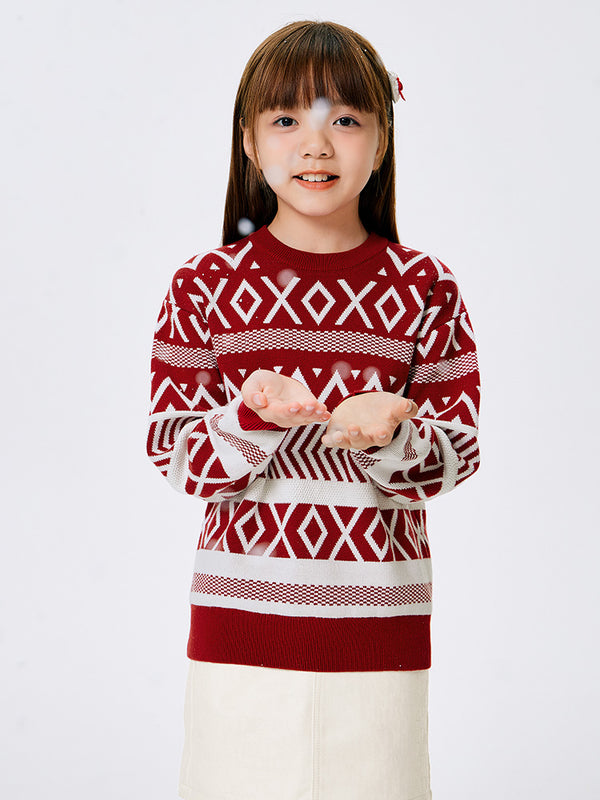 Balabala Kids Unisex Red Hue Sweater
