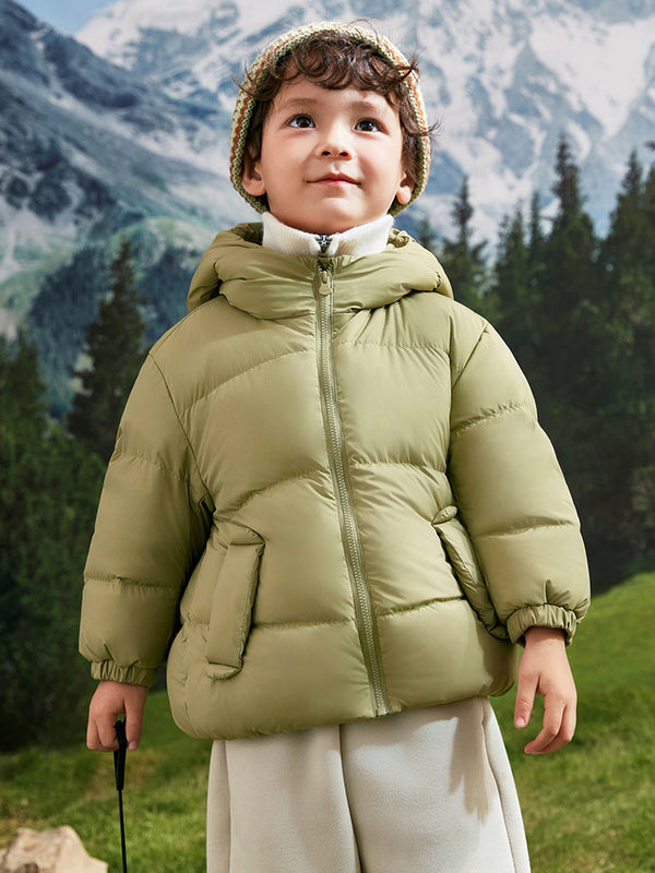 Balabala Toddler Unisex Army Green Down Jacket